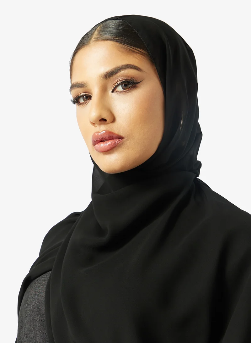 hayas closet  Black Abaya with back print for Women | Best Price UAE